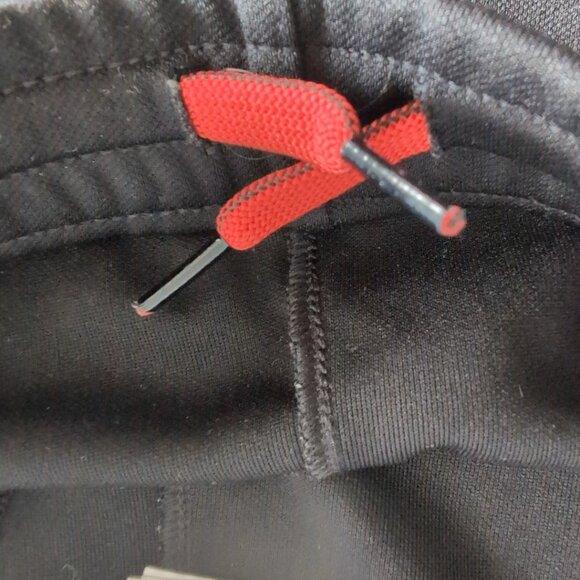 Adidas x Olympics Youth Track Pants Black Red Stripes Drawstring, Large (13-14Y) - Picture 4 of 11